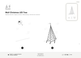 Fairybell kerstverlichting kerstboom buiten muur 200CM hoog (180 LED-lampjes in warmwitte kleur) - afbeelding 3