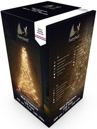 Fairybell kerstverlichting kerstboom buiten muur 400CM hoog (240 LED-lampjes in warmwitte kleur) - afbeelding 3