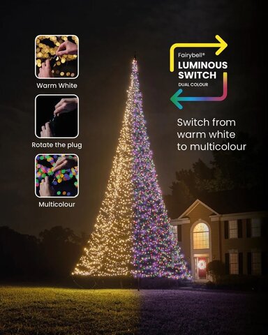 Fairybell Luminous Switch 800CM-3000LED WW/MC - afbeelding 3