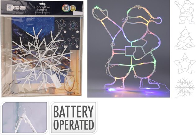 Figure de Noël 24Led multi