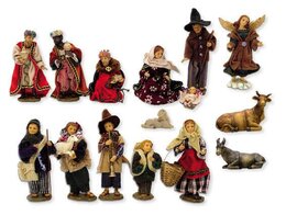 Figurines de crèche alpine, figurines à habiller