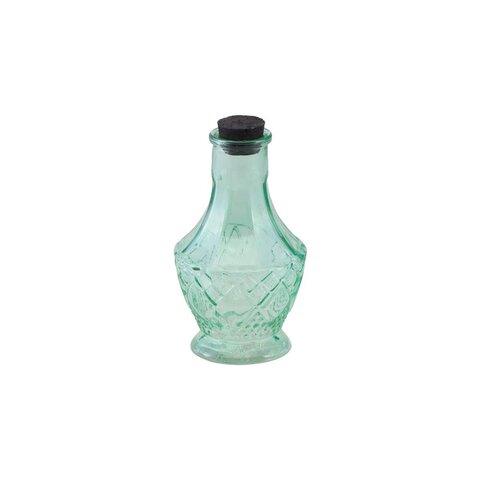Fles glas D6xH11cm groen - afbeelding 1