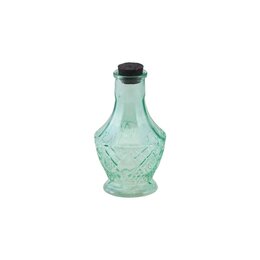 Fles glas D6xH11cm groen - afbeelding 1
