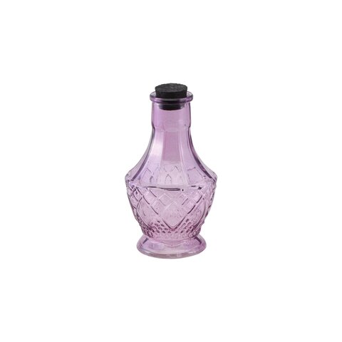 Fles glas D6xH11cm paars