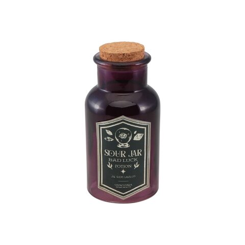Fles glas D6xH13cm paars