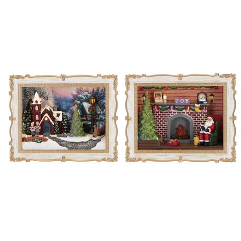 Fotokader Kerst 24x10x19cm Led 2ass - afbeelding 1