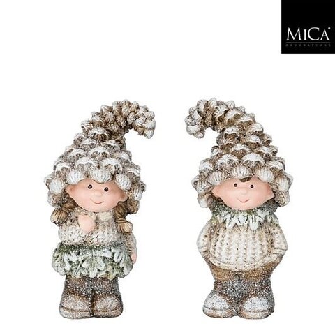 Garçon-fille deco 6xH15cm 2ass