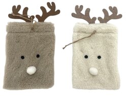 Geschenkzak rendier 13x25cm 2ass