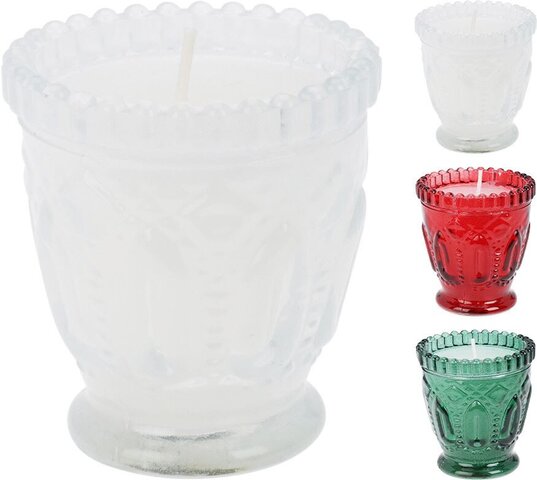 Geurkaars H7cm glas 3ass