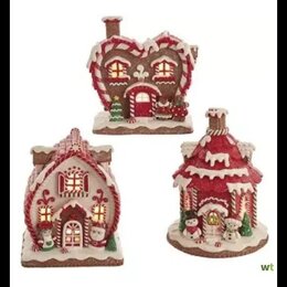 Gingerbread huis LED 17cm - afbeelding 2