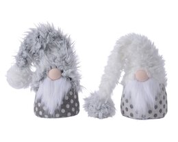 Gnome als kerstman 13x11x50cm 2ass