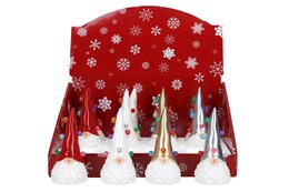 Gnome Led 6,5x6,5x13cm 4ass - afbeelding 2
