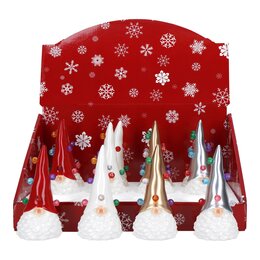 Gnome Led 6,5x6,5x13cm 4ass - afbeelding 1