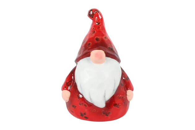 Gnome Père Noël Nuri 13xH18cm rouge