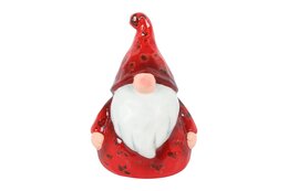 Gnome Père Noël Nuri 13xH18cm rouge