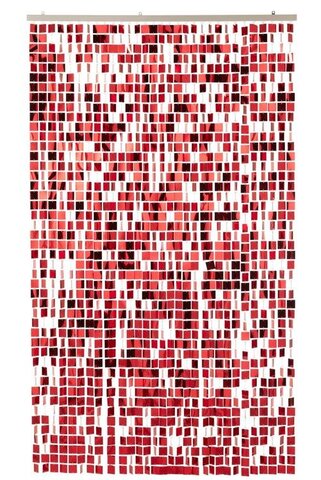 Gordijn 120x200cm kunststof rood