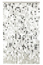 Gordijn 120x200cm kunststof zilver