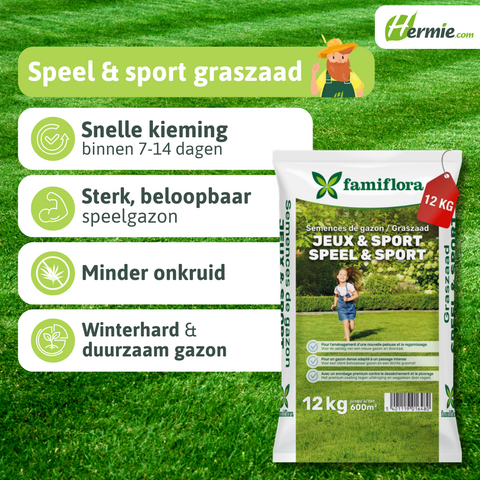 Graszaad Speel & Sport 12kg (tot 600 m²) - afbeelding 2