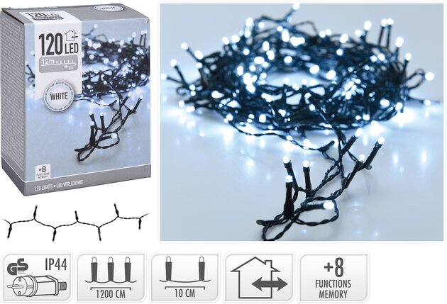 guirlande 120 led blanc exter