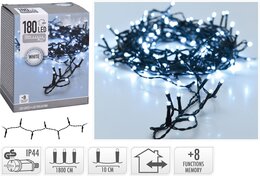 guirlande 180 led blanc froid