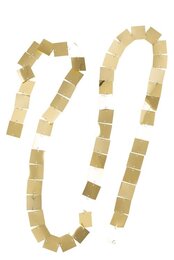 Guirlande 700x5cm carrée plastique or