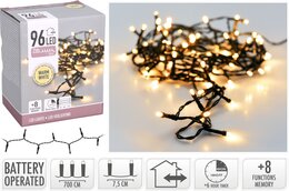 guirlande - 96 led blanc chaud