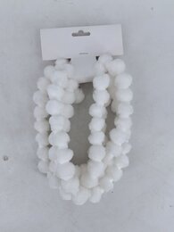 Guirlande L200cm coton blanc