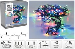 Guirlande Led 240 intérieur extérieur multi
