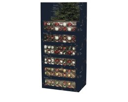 Hang ornament D6cm 6stuks glas - multi - afbeelding 2