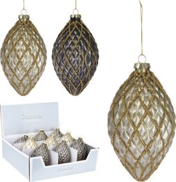 Hangend druppel H14cm 2ass