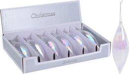 Hangend pegel H21cm glas - parel