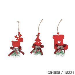 Hanger 12x8cm hout 3ass rood