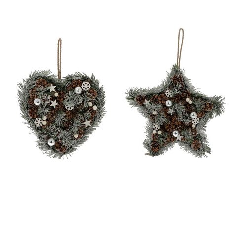 Hanger 35x35cm 2ass ster of hart