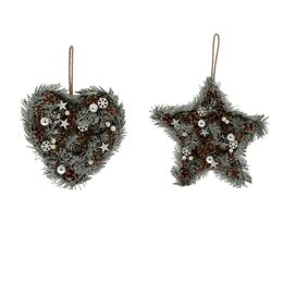 Hanger 35x35cm 2ass ster of hart