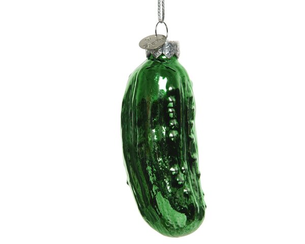 Hanger augurken 3x8cm glas groen