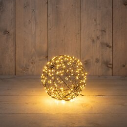 Hanger bal D18cm 200Led metaal classic warm