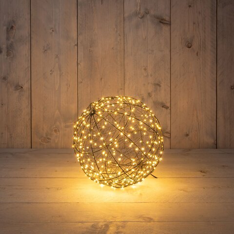 Hanger bal D25cm 300Led metaal classic warm