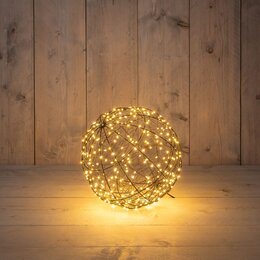 Hanger bal D25cm 300Led metaal classic warm