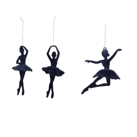 Hanger Ballerina 16x6cm vilt blauw 3ass
