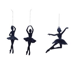 Hanger Ballerina 16x6cm vilt blauw 3ass