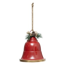 Hanger bel 32x39cm metaal rood