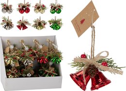 Hanger bel H8cm metaal 4ass