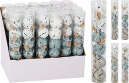 Hanger bellen D4cm 6stuks 4ass wit-groen