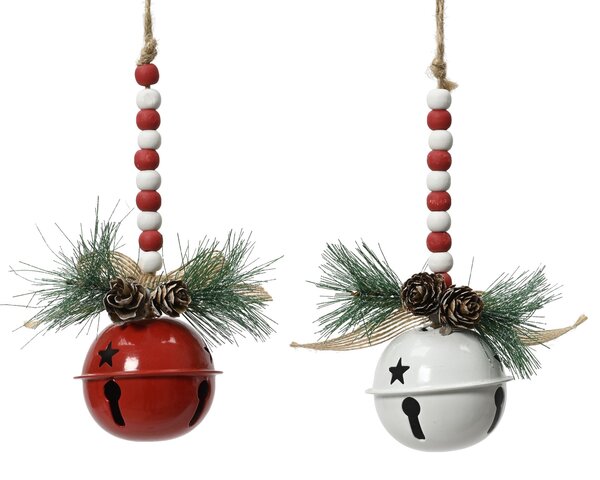 Hanger belletje D6xH15cm ijzer 2ass