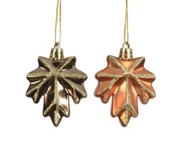 Hanger blad 5x6cm oranje 2ass