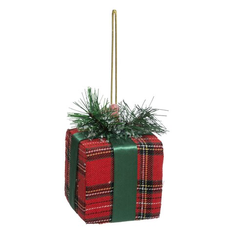 Hanger cadeau H10cm Tartan