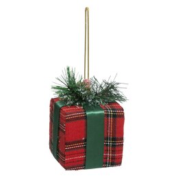 Hanger cadeau H10cm Tartan
