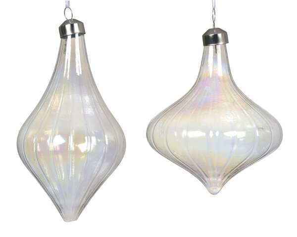 Hanger D10cm glas 2ass wit