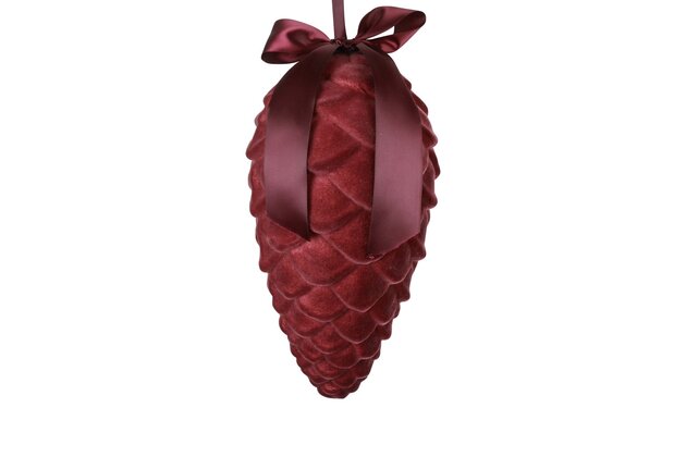 Hanger dennenappel Amara 23x23cm kers