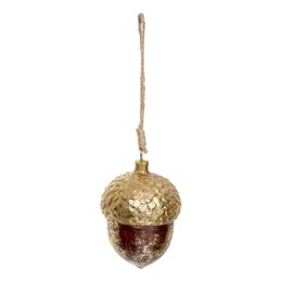 Hanger eikel D8cm hout goud